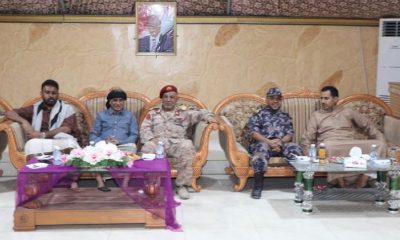 محافظ حضرموت يتلقى التهاني بعيد الاضحى المبارك بديوان المحافظة 