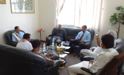 مدير هيئة المساحة الجيولوجية فرع حضرموت يستقبل عدد من المستثمرين الحضارم 