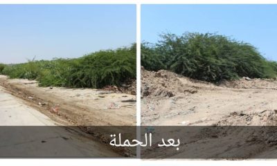مشروع نظافة مديرية الشحر ينفذ حملة واسعة لتنظيف مجاري السيول 