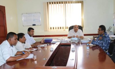 المدير العام لمديرية مدينة المكلا يلتقي نائب المدير العام لإدارة الواجبات الزكويه ومدير إدارة الموارد بمديرية أمن المكلا 