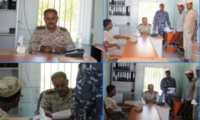 مدير أمن مدينة الشحر العوبثاني يتفقد قسم البحث الجنائي بالمديرية