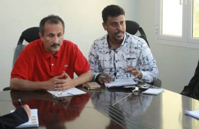 أعضاء الشبكة المدنية المناصرة في لقاء مميز مع صناع القرار بمديرية الشحر