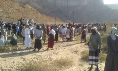 جموع غفيره تشيع جثمان شاعر الثورة طالب باتيس أبوراضي