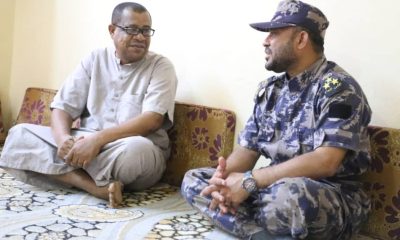 العميد التميمي يطمئن على صحة ملازم ثاني عبدالله السعدي بالمكلا