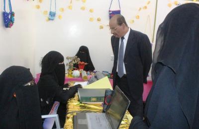 الوكيل المساعد التميمي يفتتح المعرض الحرفي الأول للكفيفات بتريم