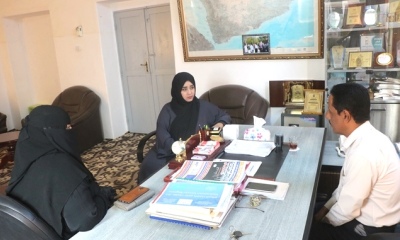 مدير عام مكتب وزارة الصحة العامة بحضرموت الوادي يتعرف على نشاط منظمة انترسوس العاملة في القطاع الصحي بمديرية حريضة