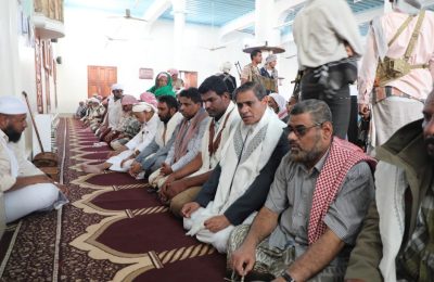 المحافظ البحسني يشارك في تشييع الفقيد الجوهي إلى مثواه الأخير بمنطقة ريدة الجوهيين
