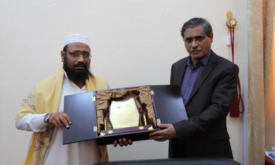 محافظ حضرموت يلتقي قيادة جامعة القرآن الكريم والعلوم الإسلامية فرع المكلا