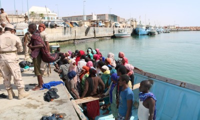 قوات خفر السواحل تضبط مجموعة من المهاجرين الغير شرعيين بسواحل حضرموت