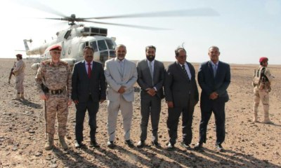 وزير النقل و وكيل وادي حضرموت في زيارة لموقع مطار سيئون الدولي الجديد في الهضبة الشمالية و يتفقد سير الرحلات الجوية في مطار سيئون