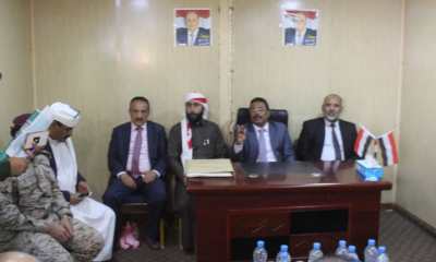 وزير النقل يعقد لقاء موسع بقيادة منفذ الوديعة البري بحضور قيادات السلطة المحلية بالوادي والصحراء بحضرموت
