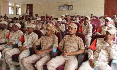 دائرة الأمن والدفاع بمؤتمر حضرموت الجامع تنظم محاضرة تثقيفية لأفراد المنطقة العسكرية الثانية