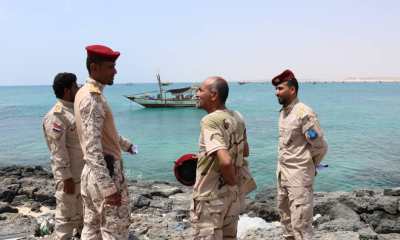 قائد قوات خفر السواحل بمحافظة حضرموت يقوم بزيارة تفقدية للقطاع الشرقي بحضرموت