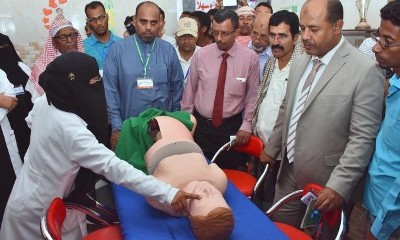 تدشين مهرجان جراند بازار بمؤسسة أثر التنموية والمعرض العلمي لطلاب معهد أثر للعلوم الطبية بغيل باوزير‬