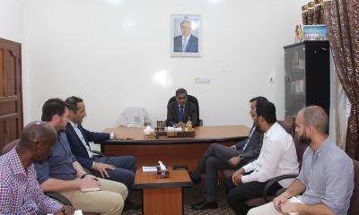 محافظ حضرموت يستقبل بسيئون وفداً من منظمات الأمم المتحدة (الاوتشا)