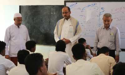 مدير عام سيئون يدشن امتحانات النقل الثانوي بثانويات الصبان للبنين وباكثير للبنات بمديرية سيئون