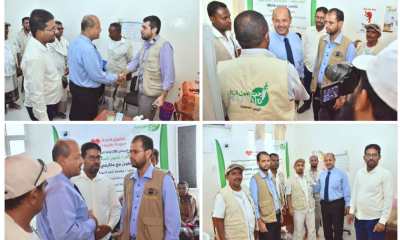 مدير عام غيل باوزير يدشن مخيم النور الطبي المجاني لأمراض وجراحة العيون