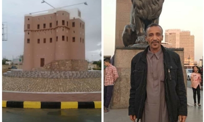 المصمم لمجسم كوت قلعة سعيدية بجولة شبام الرسام والفنان والشاعر والملحن والمصمم الاستاذ / احمد عبيد محيسون