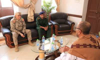 مدير عام مديرية سيئون في لقاء صباح اليوم لمناقشة الوضع الأمني والعسكري بسيئون