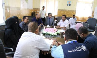 محافظ حضرموت يبحث مع وفد مكتب منظمة الصحة العالمية بعدن نتائج زيارته للمحافظة والترتيبات لافتتاح مكتب للمنظمة بالمكلا