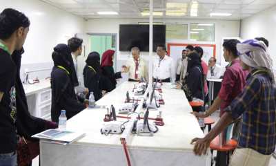 جامعة العرب تنظم فعالية اليوم المفتوح لتعريف الشباب والطلاب بكلية الطب والعلوم الصحية بالمكلا