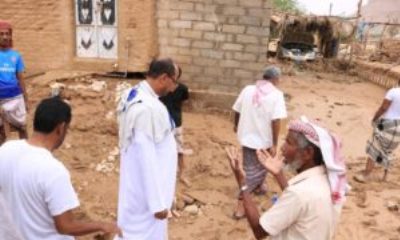 مدير عام مديرية سيئون يطلع على حجم الاضرار التي لحقت بمنطقة الرييدة ببور مديرية سيئون