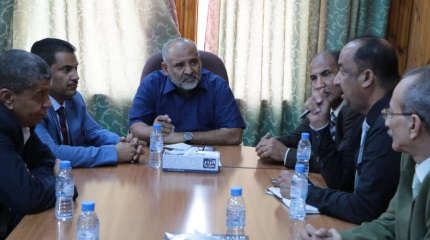 وكيل وادي حضرموت عصام الكثيري يطلع على آخر الاستعدادات لافتتاح المجمع الاكاديمي المهني بالقطن