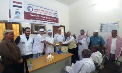 الوكيل الكثيري يدشن مشروع توزيع حضانات الأطفال لمستشفى تريم العام