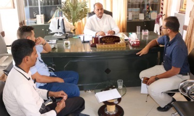 مدير عام سيئون يلتقي بوفد من مؤسسة رنين اليمن احدى منظمات المجتمع المدني العاملة بمحافظة حضرموت