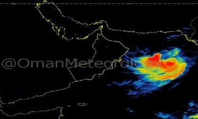 غرفة الارصاد والانذار المبكر بديوان محافظة حضرموت تصدر اشعار رقم (3) لمتابعة مستجدات الاعصار المداري (هيكا) في بحر العرب
