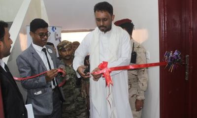 الشيخ بن حبريش يفتتح السكن الطلابي ومقر منتدى طلاب الحموم التنموي