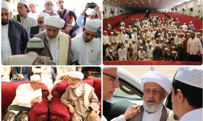 مفتي الشافعية بمكة المكرمة يزور كلية الوسطية الشرعية بشِعب الإمام المهاجر بالحسيسة بمديرية سيئون