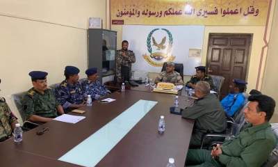 شرطة ساحل حضرموت تقر فتح العديد من المكاتب الخدمية المؤقتة داخل إدارة أمن المكلا