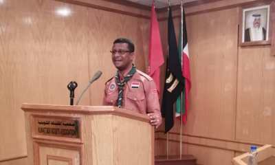 القائد الكشفي الدولي الكوتنشيج عبدالله عبيد باسيف رئيس الوفد اليمني في اللقاء الكشفي العربي بدولة الكويت