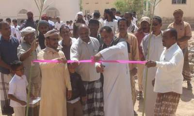 برعاية مدير عام مديرية شبام .. مدرسة جعيمة للتعليم الاساسي بشبام تفتتح مشروع المساحة الخضراء بالمدرسة