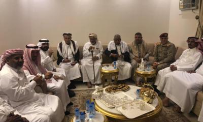 الوكيل وقائد المنطقة العسكرية الأولى ورئيس المرجعية بالوادي: يقدمون واجب العزاء لأسرة الشهيد قائد قوات التحالف العربي بوادي حضرموت