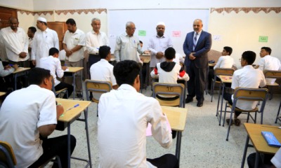 تدشين امتحانات الفصل الدراسي الاول لمدارس وثانويات وادي حضرموت و الصحراء