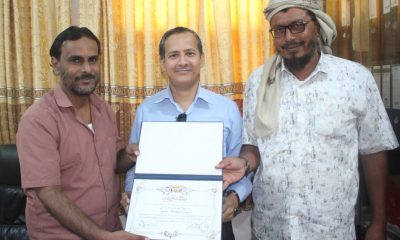 مدير شركة الغاز اليمنية في لقاء مع السلطة بالمديرية لمناقشة وضع حلول ومعالجات للحالة التموينية للغاز في المديرية