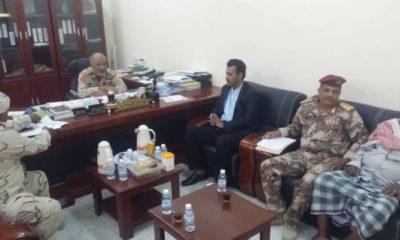الوكيل الجيلاني يلتقي شعبة الشهداء والجرحى بالمنطقة العسكرية الثانية بالمكلا