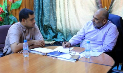 الوكيل الكثيري يطلع على عمل الوحدة التنفيذية لادارة مخيمات النازحين بحضرموت