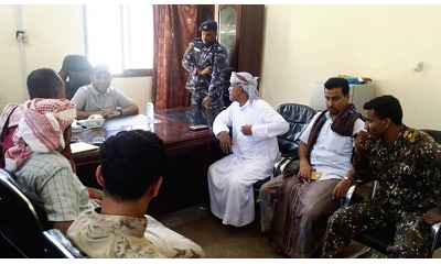 المدير العام لأمن وشرطة ساحل حضرموت يقوم بزيارة تفقدية لإدارة البحث الجنائي