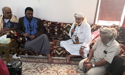 الشيخ بن حبريش يزور الشيخ بن منيف ويشيد بجهود المشايخ والوجهاء في حل قضايا المواطنين