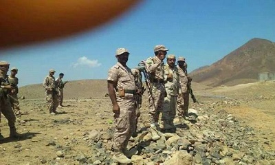 قائد لواء بارشيد بحضرموت يتفقد مواقع اللواء في الشُّدّيد لفحص الجاهزية وتلمس هموم المقاتلين