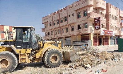 صيانه المدخل الغربي لمدينة المكلا الى مديرية بروم