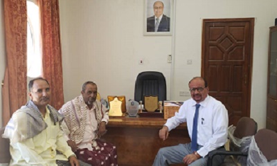 الوكيل المساعد التميمي يلتقي بمديري عام مكتب شؤون المغتربين بوادي وصحراء حضرموت الخلف والسلف