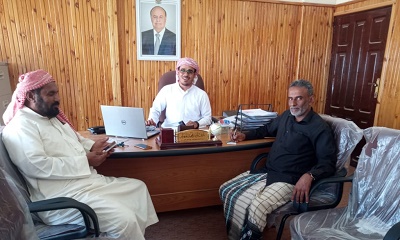 مدير عام مديرية ثمود يلتقي بمدير مكتب الزراعه بالمديريه