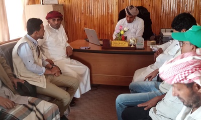 مدير عام مديرية ثمود يلتقي فريق المؤسسه الطبية الميدانية التابع لمشروع الامن الغذائي