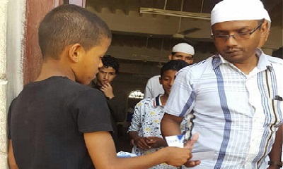 ملتقى شباب التقدم التطوعي بسيئون في حملة تثقيف ضد وباء كرونا.