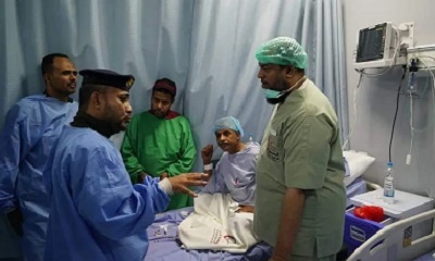 العميد التميمي يقوم بزيارة مدير إدارة البحث الجنائي للاطمئنان على حالته الصحية