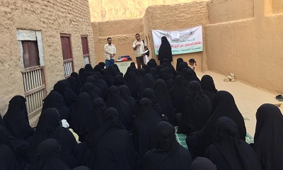 المؤسسة الطبية الميدانية تنفذ نشاطها الاتصال من أجل التنمية لمشروع التغذية العلاجية